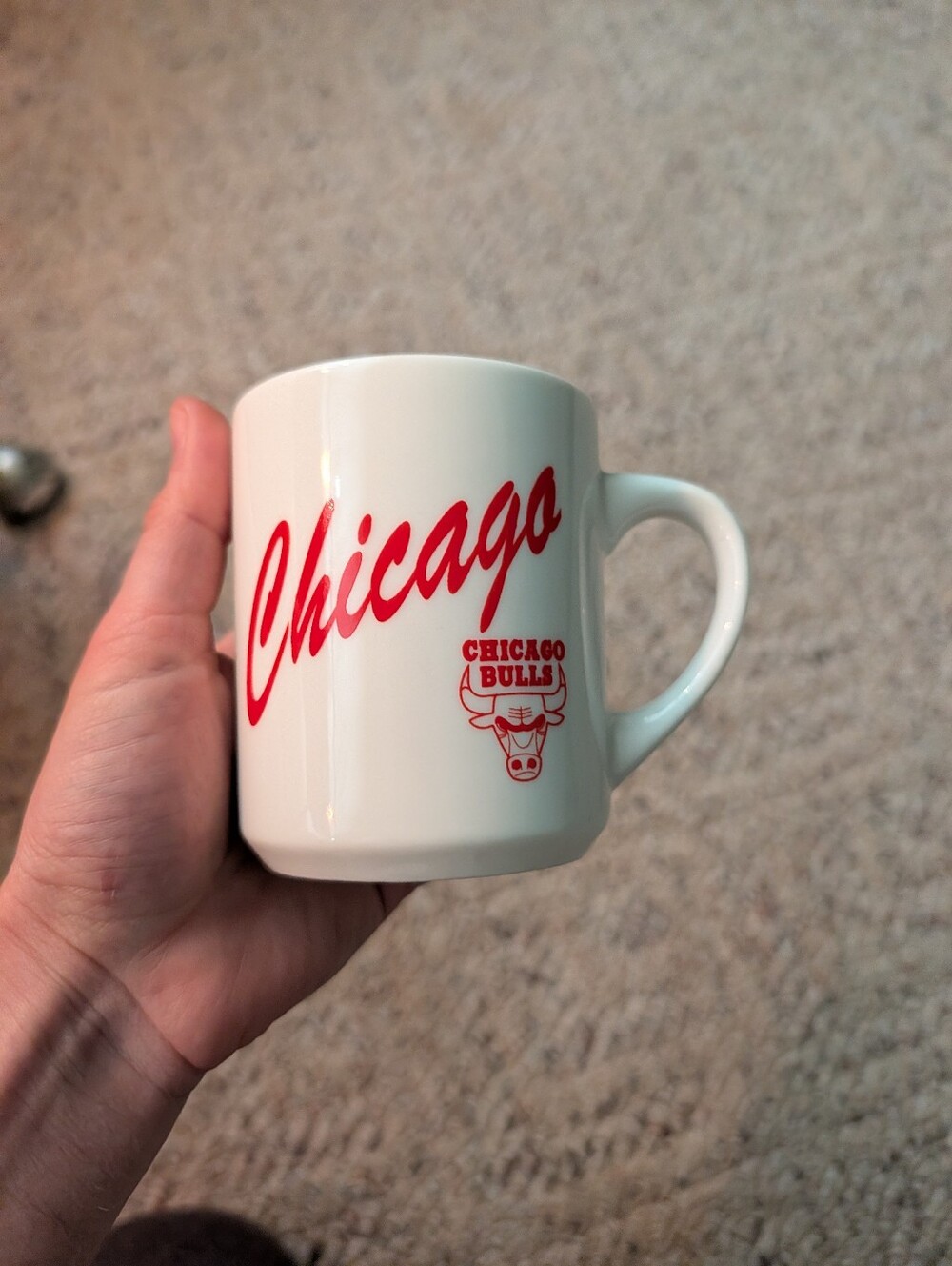 Vintage 90s Chicago Bulls Coffee Mug Cup NBA Michael Jordan Basketball Dynasty